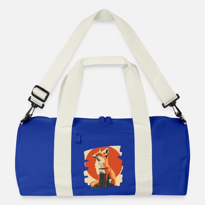 Fuchs - Recycelte Duffel Bag - Leuchtend Königsblau/Offwhite