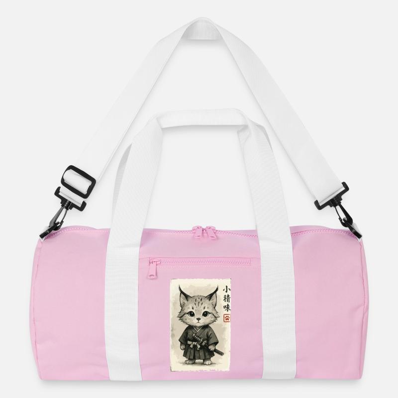 Katzen Samurai  Recycelte Duffel Bag