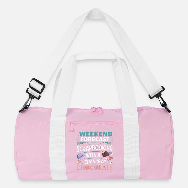 Weekend Scrapbooking with Chocolate Recycled Duffel Bag