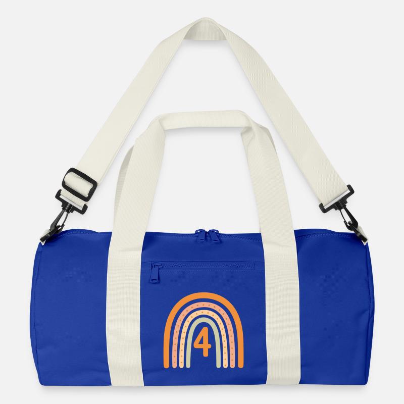Vierter Geburtstag Regenbogen Recycelte Duffel Bag
