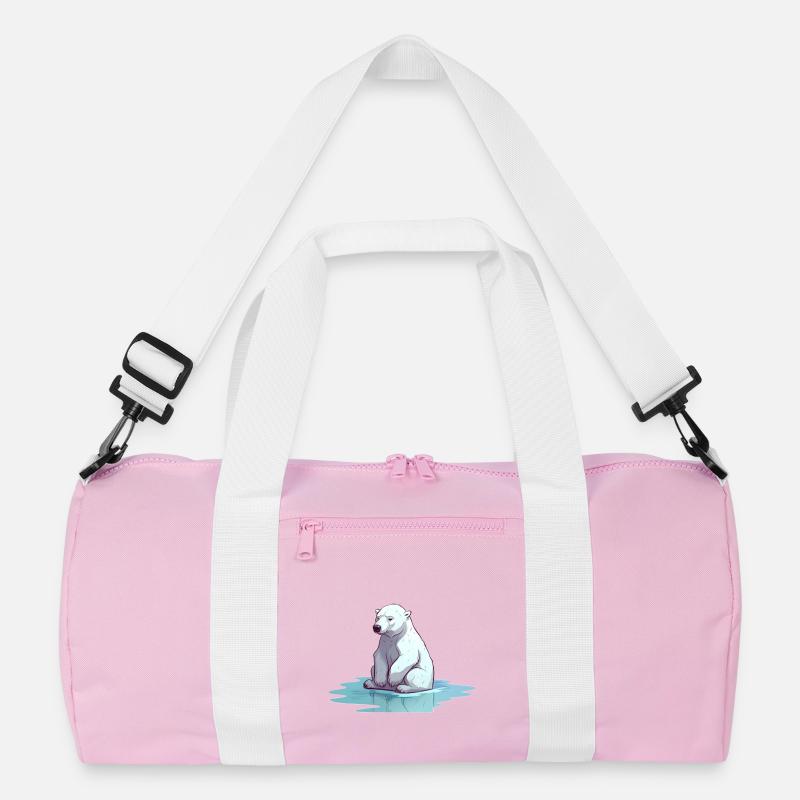 Polar bear without ice Climate change Recycled Duffel Bag