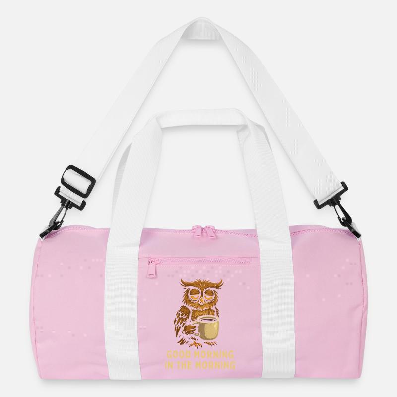 Schlafmütze Eule mit Kaffee Recycelte Duffel Bag