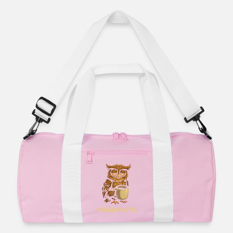 Morgenmuffel-Eule mit Kaffee Recycelte Duffel Bag