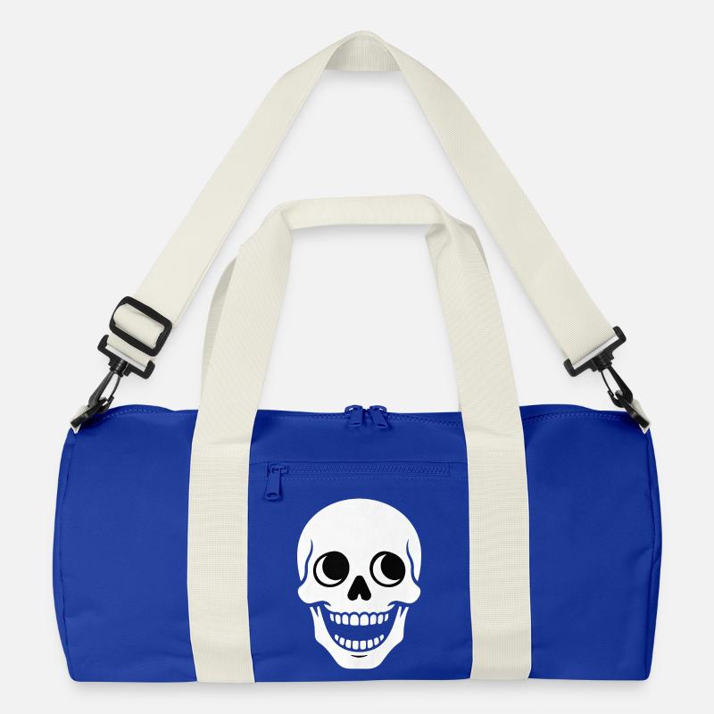Totenkopf - Recycelte Duffel Bag - Leuchtend Königsblau/Offwhite