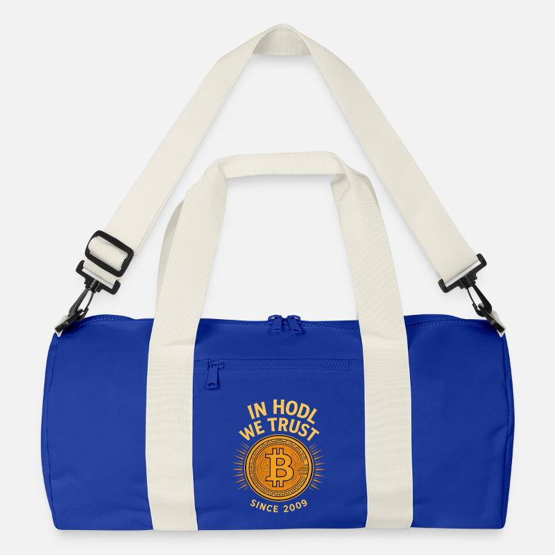 Bitcoin Trust Emblem Design Recycelte Duffel Bag