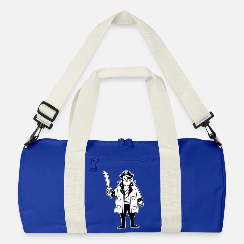 Pirat - Recycelte Duffel Bag - Leuchtend Königsblau/Offwhite