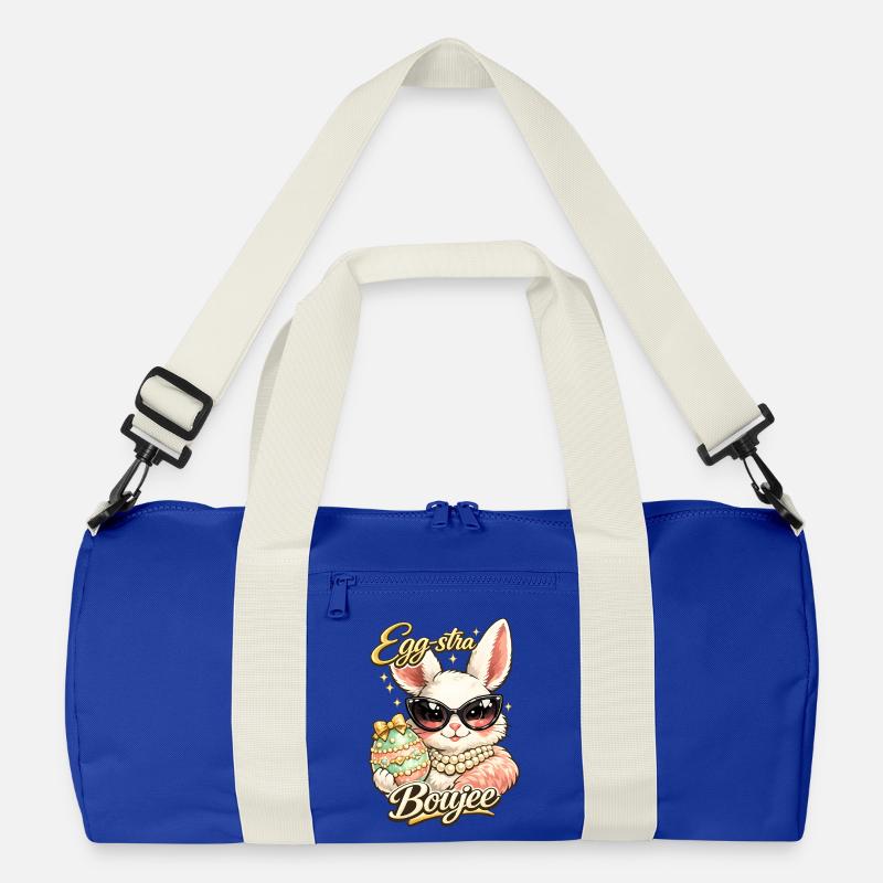Eggstra Boujee Easter Bunny Easter Recycled Duffel Bag