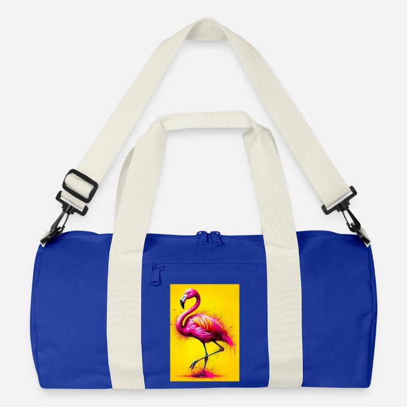 Flamingo - Recycelte Duffel Bag - Leuchtend Königsblau/Offwhite