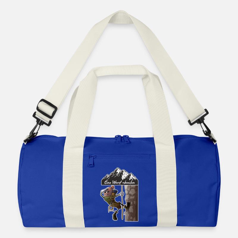 Eine Wurst abseilen - Recycelte Duffel Bag - Leuchtend Königsblau/Offwhite