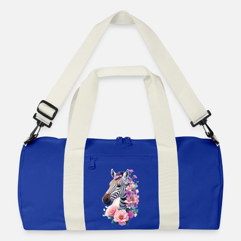 Zebra - Recycelte Duffel Bag - Leuchtend Königsblau/Offwhite