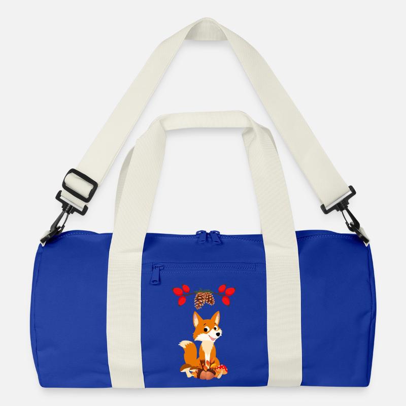Fuchs  - Recycelte Duffel Bag - Leuchtend Königsblau/Offwhite