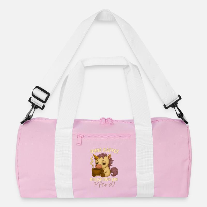 Ohne Kaffee bin ich nur ein Pferd Recycelte Duffel Bag