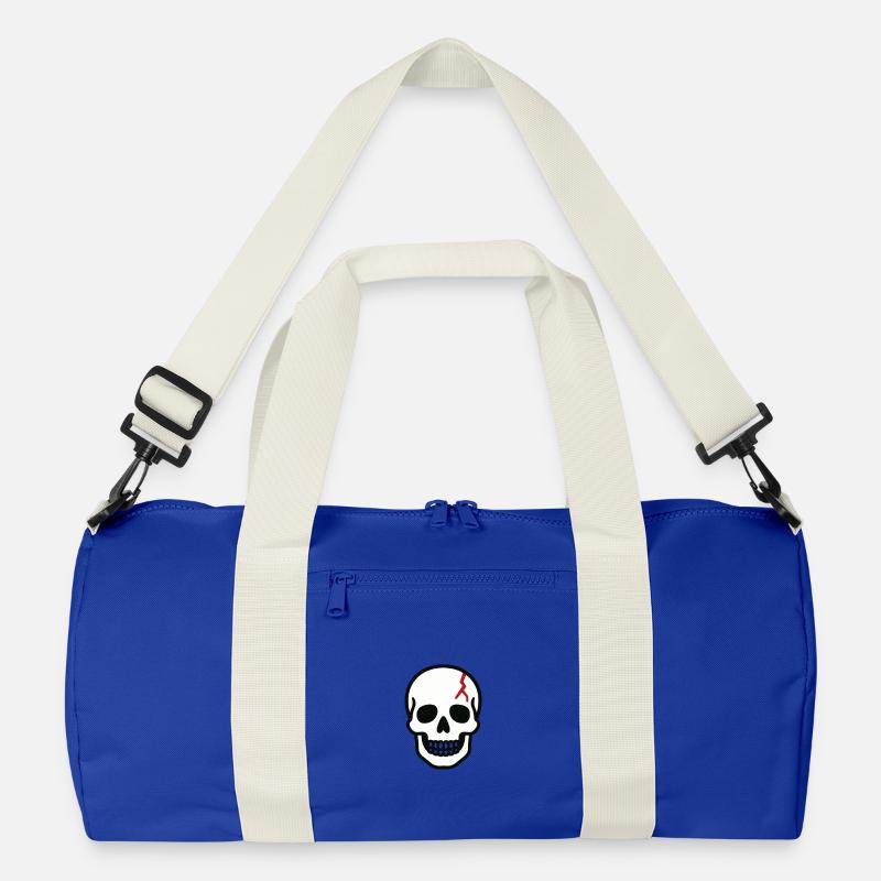 teschio_anatomico - Recycelte Duffel Bag - Leuchtend Königsblau/Offwhite