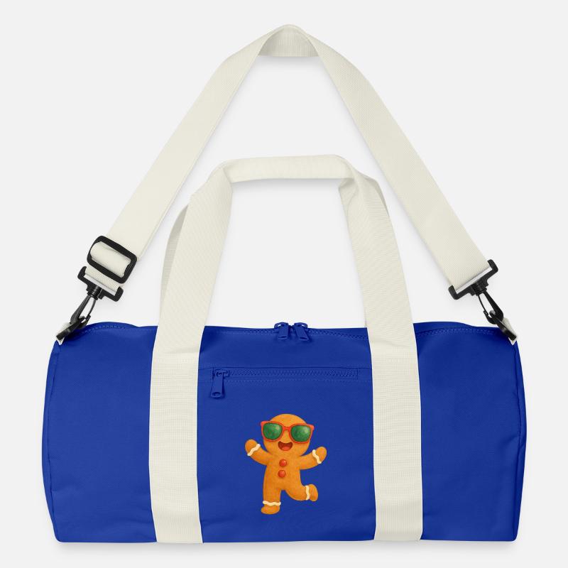 Sunglasses Gingerbread Fun Recycled Duffel Bag