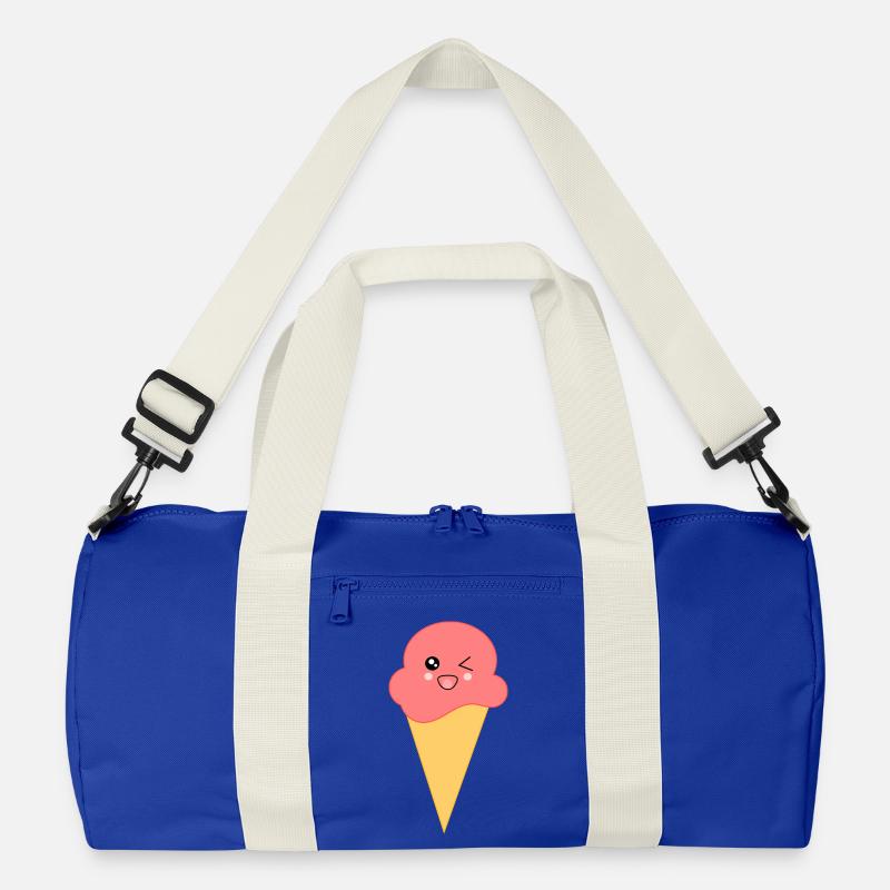 Eis Eiscreme Erdbeereis Recycelte Duffel Bag