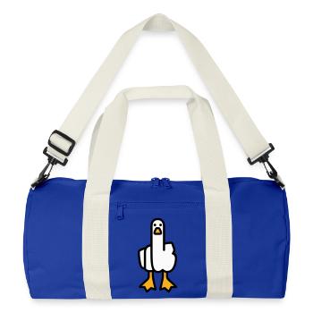 Statement Gans - Recycelte Duffel Bag - Leuchtend Königsblau/Offwhite - Vorne