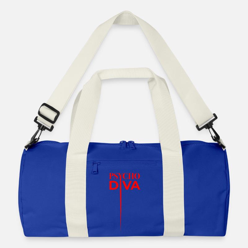 Psycho Diva – Sarkasmus-Spruch Rot Recycelte Duffel Bag