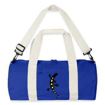 Salamandre Lézard Salamandre Gecko Feu - Sac de sport recyclé - bleu roi vif/blanc cassé - Devant