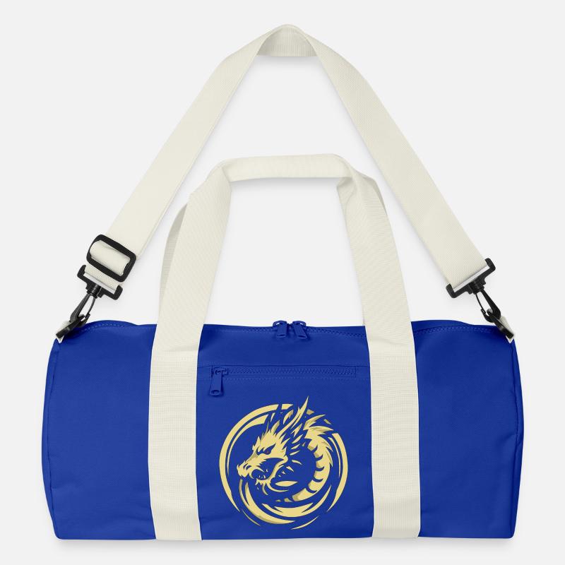 Dragon Emblem - Recycelte Duffel Bag - Leuchtend Königsblau/Offwhite