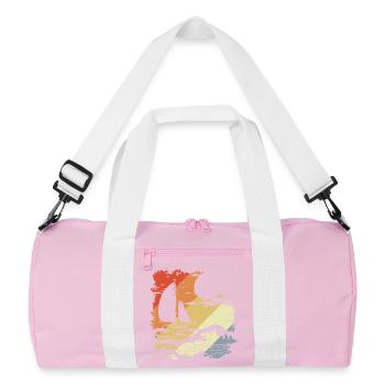 Look vintage de la voile - Sac de sport recyclé - rose/blanc - Devant
