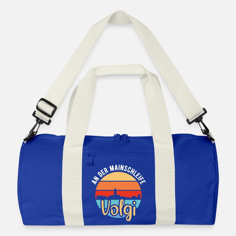Volkach | Volgi | Mainschleife - Recycelte Duffel Bag - Leuchtend Königsblau/Offwhite