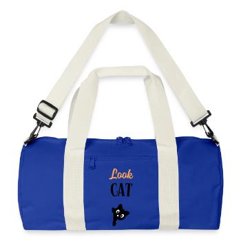 Look Cat - Sac de sport recyclé - bleu roi vif/blanc cassé - Devant