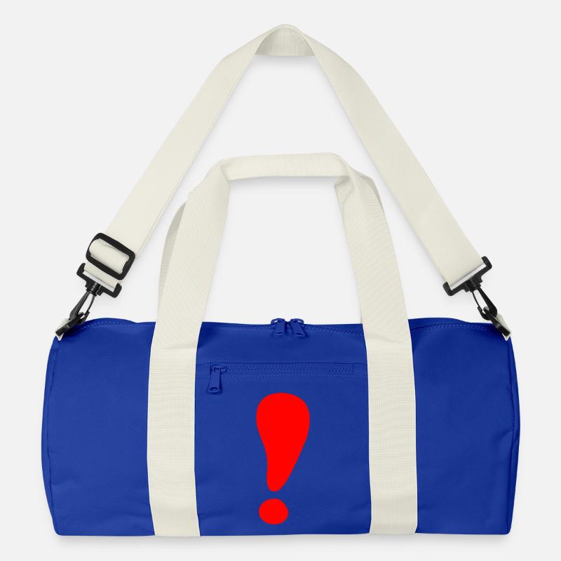 Ausrufezeichen - Recycelte Duffel Bag - Leuchtend Königsblau/Offwhite