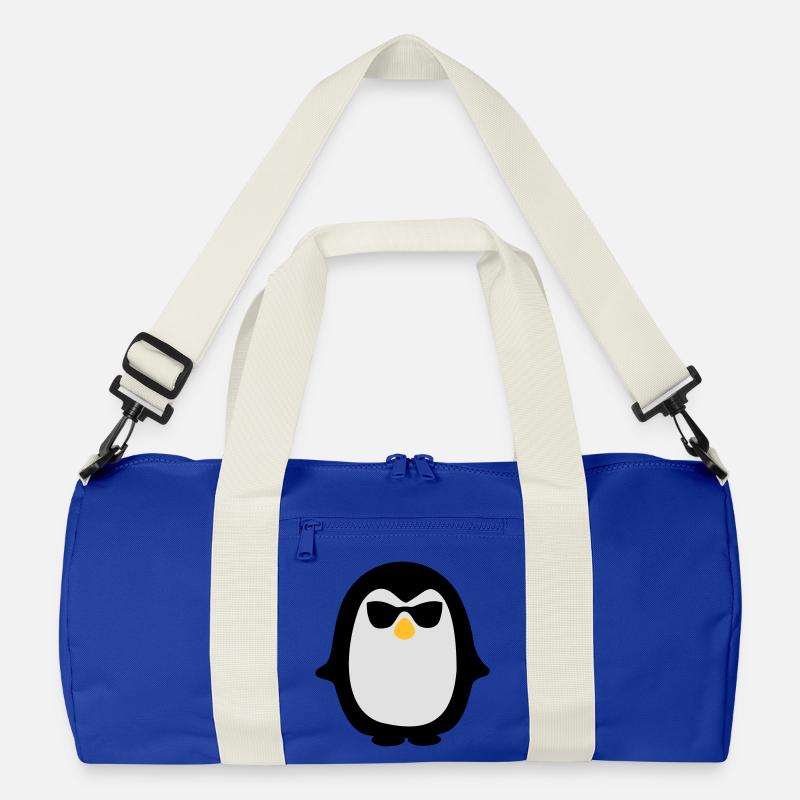 pinguin - Sac de sport recyclé - bleu roi vif/blanc cassé