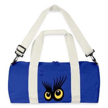 Augen - Recycelte Duffel Bag - Leuchtend Königsblau/Offwhite - Vorne