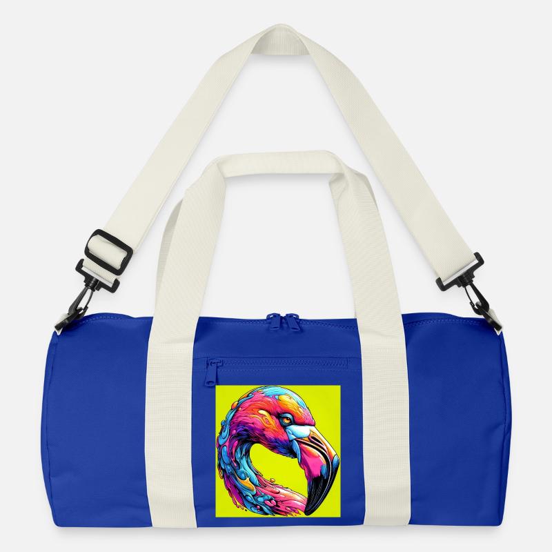 Flamingo - Recycelte Duffel Bag - Leuchtend Königsblau/Offwhite