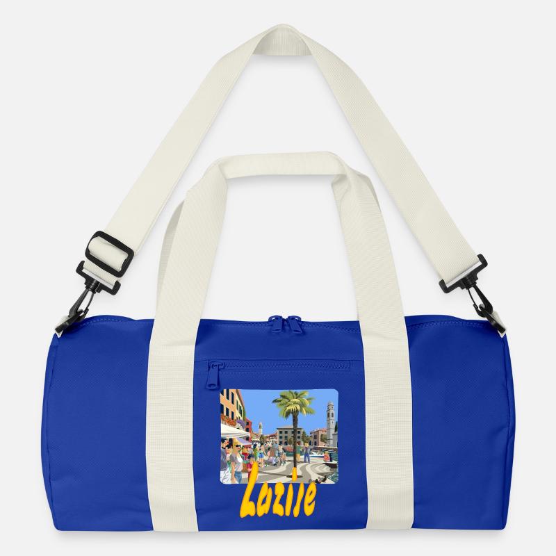 Lazise - Recycelte Duffel Bag - Leuchtend Königsblau/Offwhite