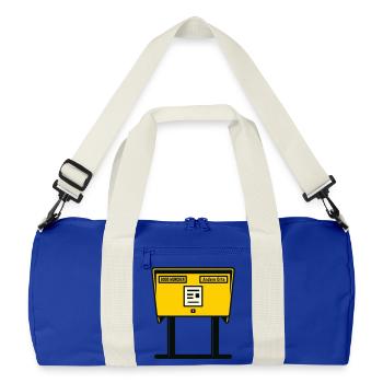 Munich Yellow Mailbox - Recycled Duffel Bag - bright royal/off white - Front