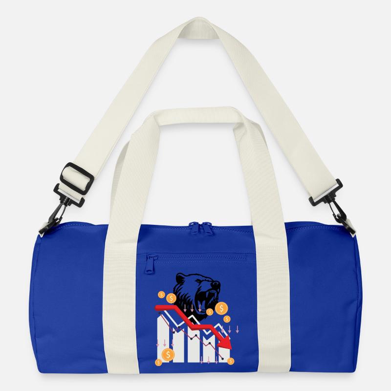 Baisse - Recycelte Duffel Bag - Leuchtend Königsblau/Offwhite