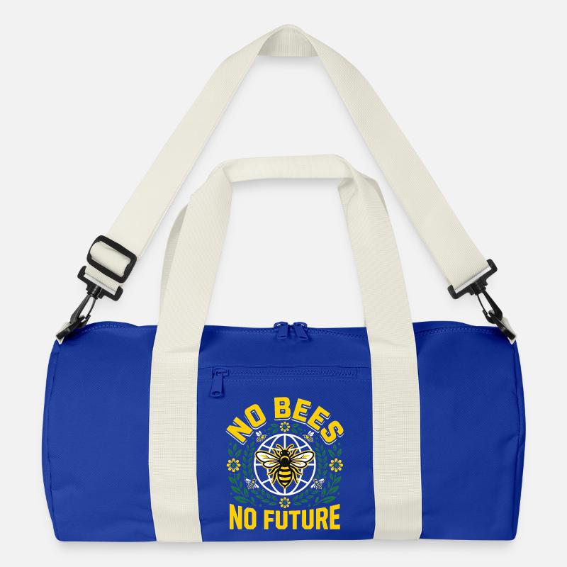 Save the Bees - Retro Environmental Statement Recycled Duffel Bag