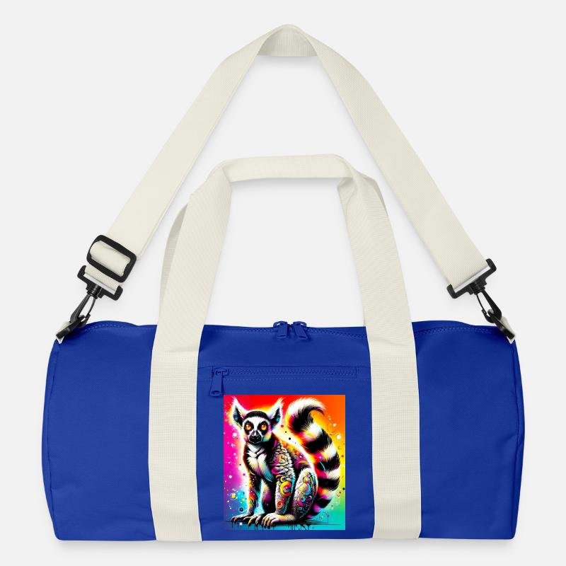 Lemur - Recycelte Duffel Bag - Leuchtend Königsblau/Offwhite
