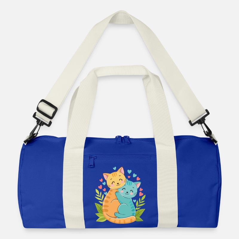 cuddling kittens Recycled Duffel Bag