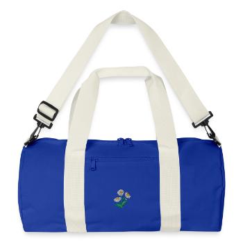 Pâquerette - Sac de sport recyclé - bleu roi vif/blanc cassé - Devant