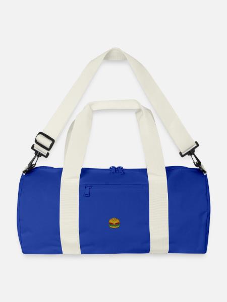 Burger 1 - Recycled Duffel Bag - bright royal/off white