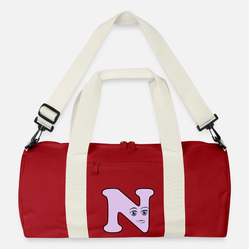 N - Recycelte Duffel Bag - Klassisches Rot/Offwhite