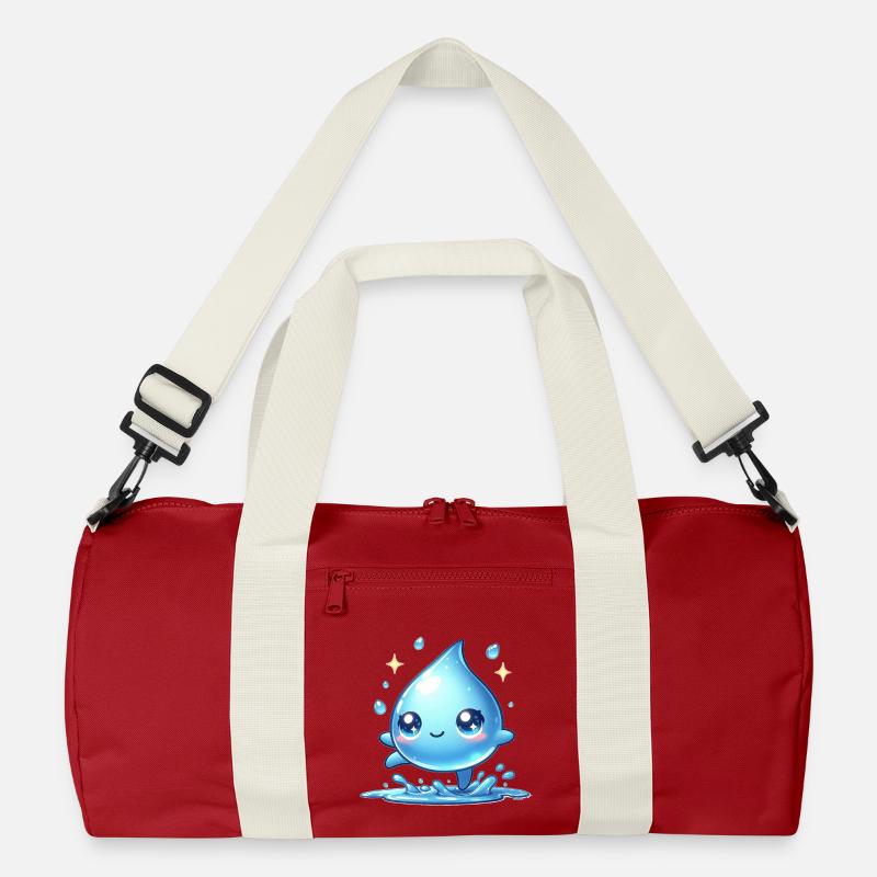 Wasser - Recycelte Duffel Bag - Klassisches Rot/Offwhite