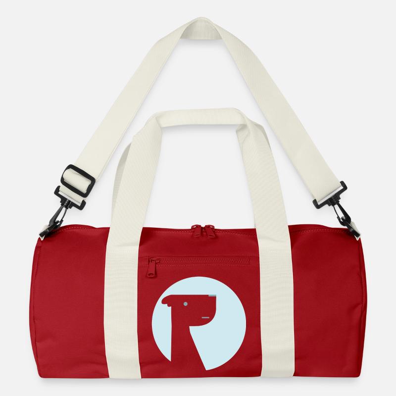 Zours - Recycelte Duffel Bag - Klassisches Rot/Offwhite