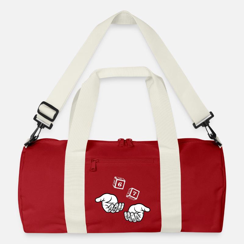 67 Six Seven - Recycelte Duffel Bag - Klassisches Rot/Offwhite