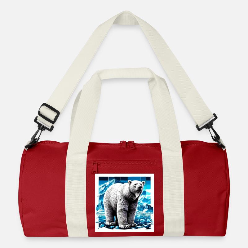 Eisbär - Recycelte Duffel Bag - Klassisches Rot/Offwhite