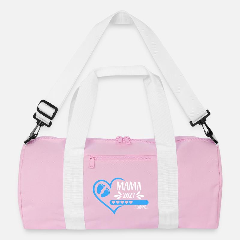 Mama 2027 loading Herz Version Junge blau Recycelte Duffel Bag