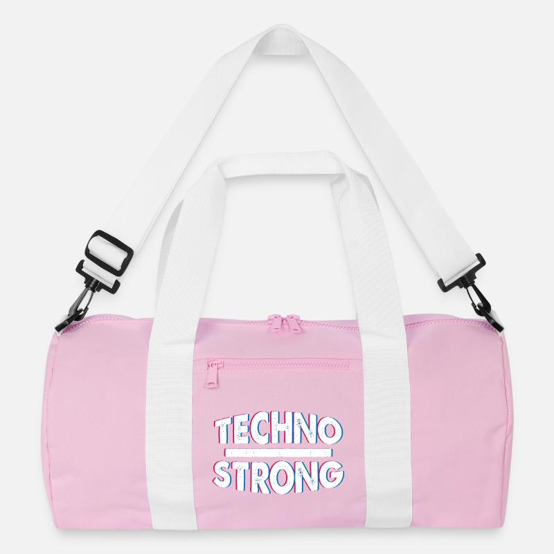 Techno Strong Neon Glitch Recycelte Duffel Bag