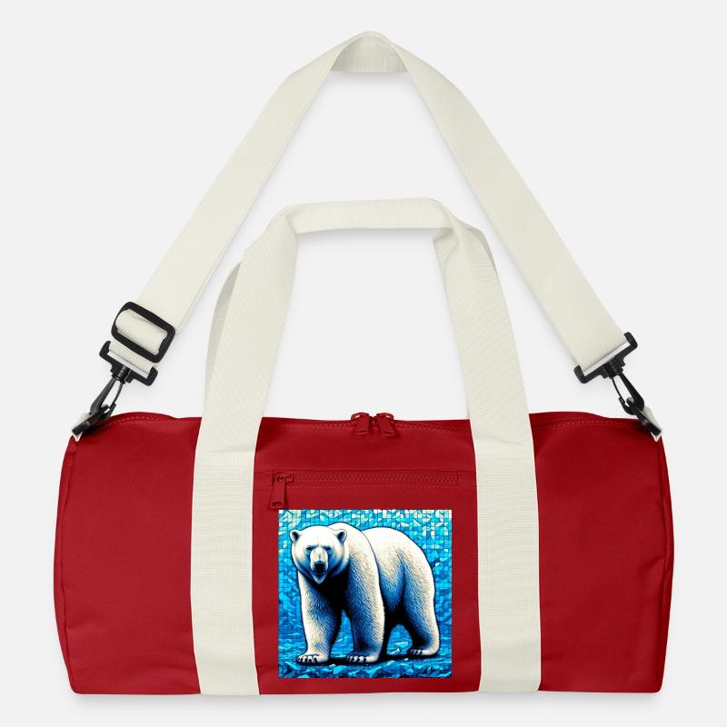 Eisbär - Recycelte Duffel Bag - Klassisches Rot/Offwhite