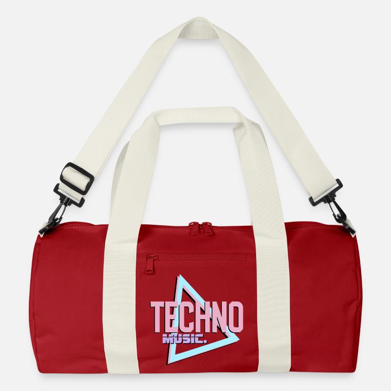 Techno Neon Retro-Logo Recycelte Duffel Bag