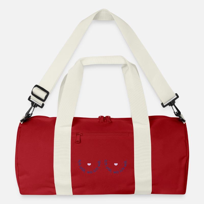 Ich still, wo ich will - Recycelte Duffel Bag - Klassisches Rot/Offwhite