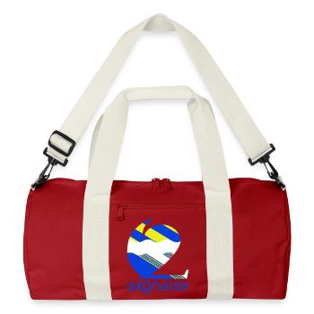 Axonaise - Recycelte Duffel Bag - Klassisches Rot/Offwhite - Vorne