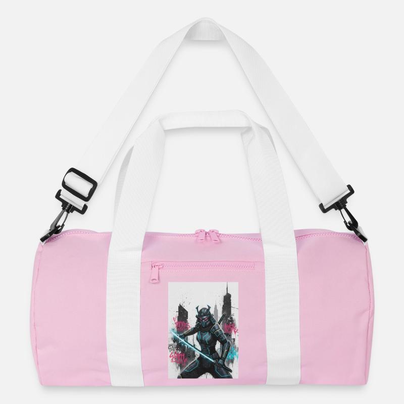 Cyber Samurai Neon Klinge Recycelte Duffel Bag
